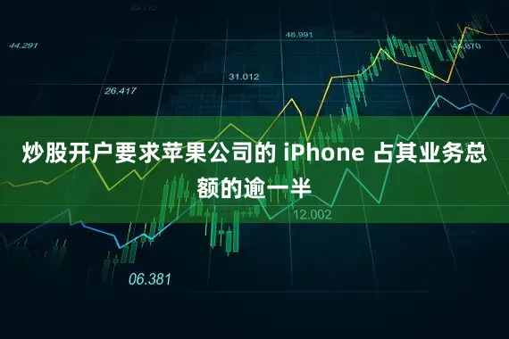 炒股开户要求苹果公司的 iPhone 占其业务总额的逾一半